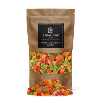 Papaja kandyzowana kostka